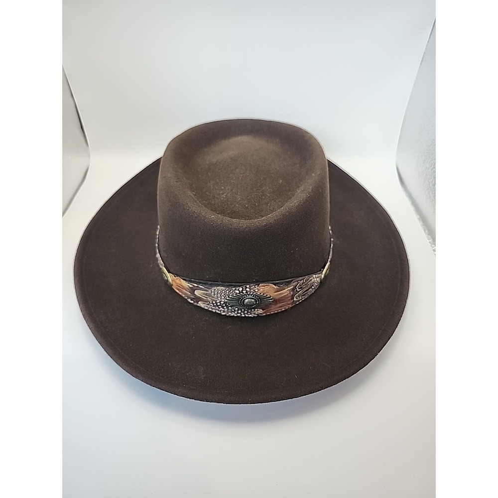 Scala Wool And Feather Hat Made In The USA size Small